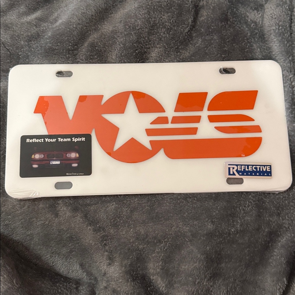 Reflective Orange and White Tennessee Vols License Plate